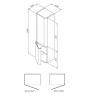 Шкаф-колонна, подвесной, правый, 40 см, двери, серый шелк, глянцевая,  Sensation AM.PM арт. M30CHR0406FG