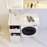 Раковина над стиральной машиной, литьевой мрамор, левая, 100 см, белый глянец X-Joy AM.PM арт. M85AWPL1001WG