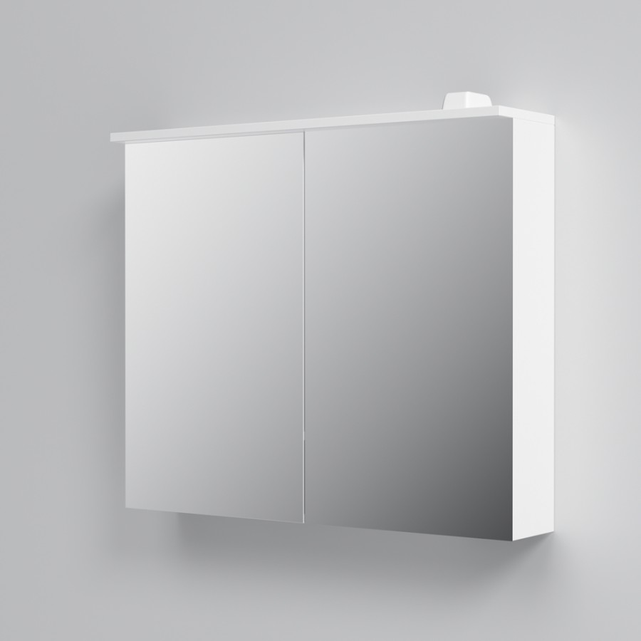 Зеркальный шкаф с LED-подсветкой, 80 см, цвет: белый, глянец Spirit 2.0 AM.PM арт. M70AMCX0801WG