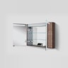 Зеркало, зеркальный шкаф, 100 см, с подсветкой, коричневый, текстурированн Sensation AM.PM арт. M30MCX1001TF