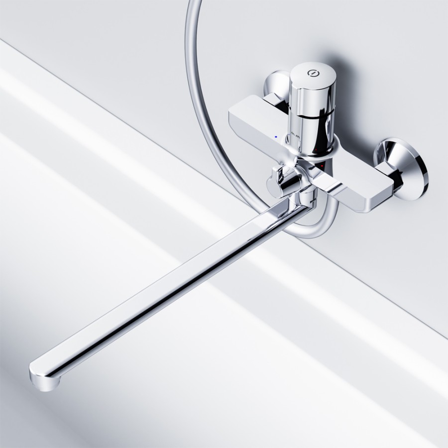 TouchReel д/ванны/душа, излив 300 мм, хром, . X-Joy AM.PM арт. F85A90500 цвет: хром, Германия