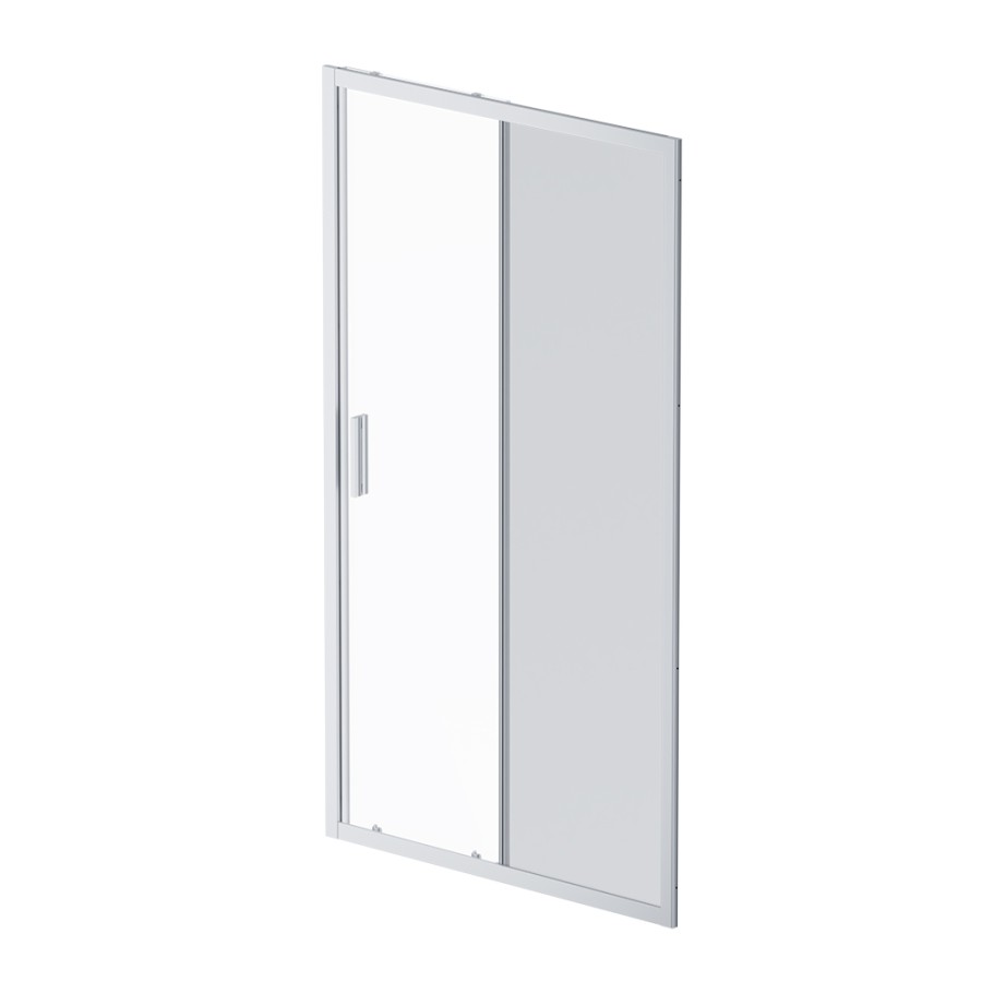 Дверь душевая 110х195, стекло тонированное, профиль матовый хром Gem AM.PM арт. W90G-110-1-195MG