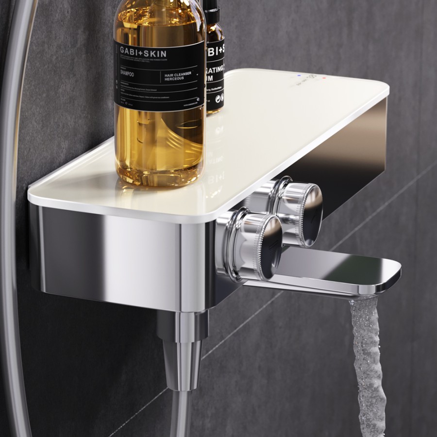 Душевая система, набор: см-ль д/ванны/душа с термостатом, верхний душ d 250 Inspire 2.0 AM.PM арт. F0750A500 Германия цвет: хром