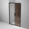 Дверь душевая 120х195, стекло бронзовое, профиль черный матовый Gem AM.PM арт. W90G-120-1-195BBr
