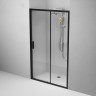 Дверь душевая 120х195, стекло прозрачное, профиль черный матовый Gem AM.PM арт. W90G-120-1-195BT