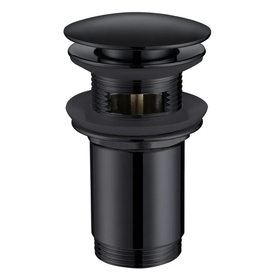 ABBER Донный клапан с переливом, черный матовый, Германия - AF0010B