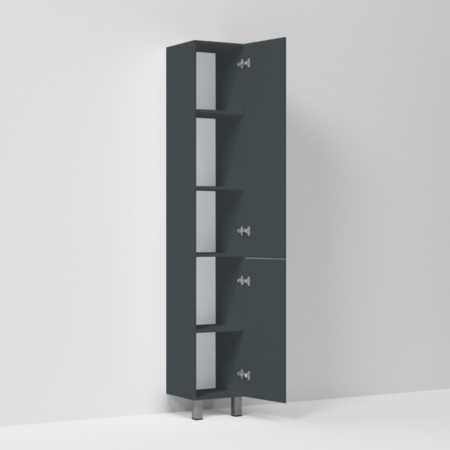 Шкаф-колонна, напольный, правый, 30 см, двери, push-to-open, графит матовый Gem AM.PM арт. M90CSR0306GM