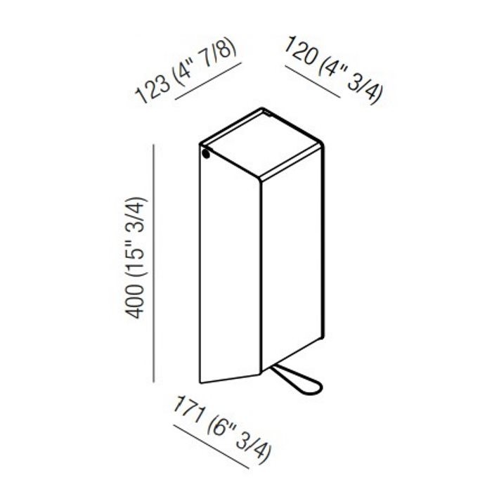 Дозатор для жидкого мыла подвесной 40x17.1x12.3 см, цвет: сатин арт. AMC20927SP Agape Mach 2
