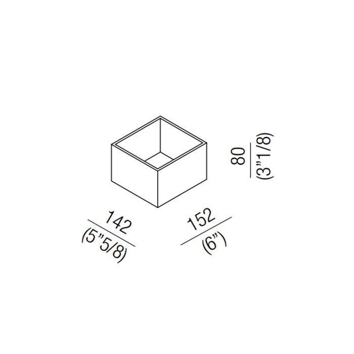 Низкий большой ящик 15.2x14.2x8 см, цвет: серый арт. ALEG526GR Agape Puzzle