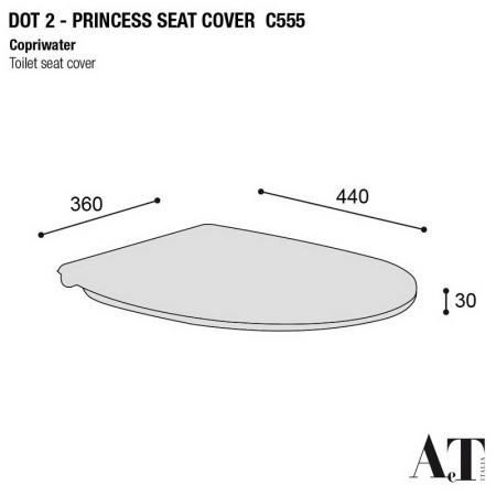 Крышка-сиденье для унитаза c микролифтом SoftClose AeT Dot 2.0 C555R142 цвет: Бежевый