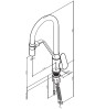 Смеситель для кухни с каналом для питьевой воды и гибким изливом, хром, . Like AM.PM арт. F8007802 цвет: черный, Германия