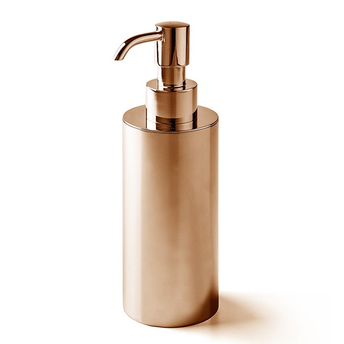Дозатор для жидкого мыла, настольный, 3SC Metal Tonda MET01DAGDR цвет: розовое золото