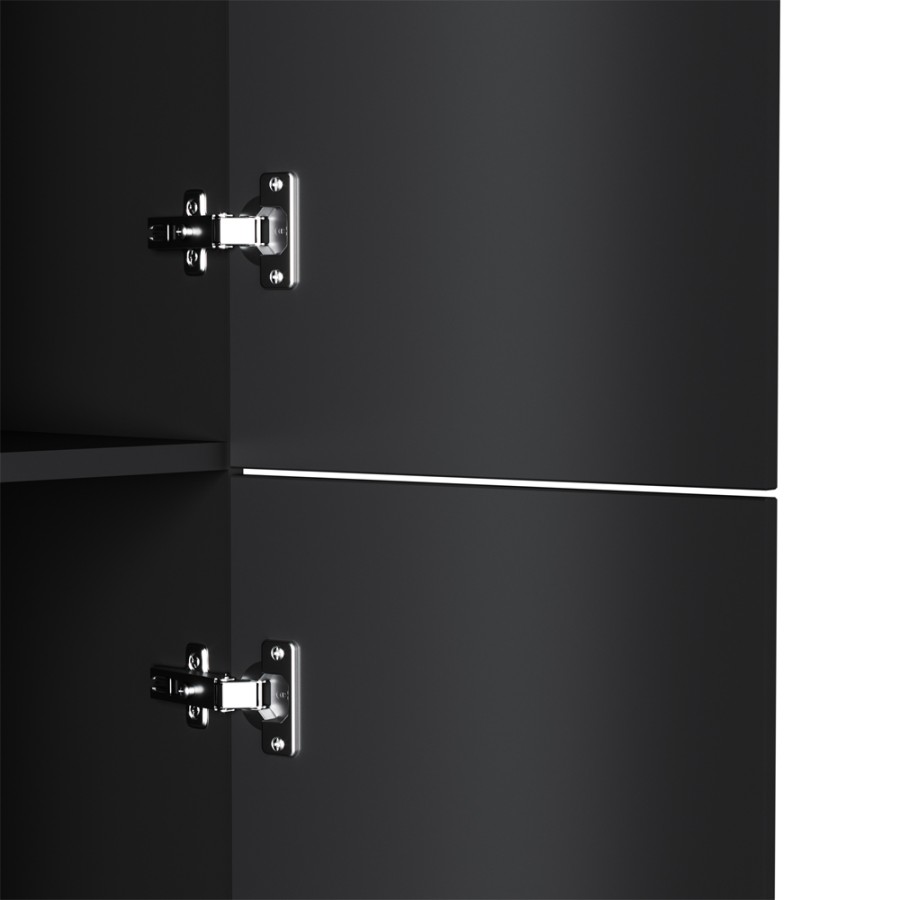 Шкаф-колонна, подвесной, правый, 30 см, двери, push-to-open, цвет: черный матовый Gem AM.PM арт. M90CHR0306BM