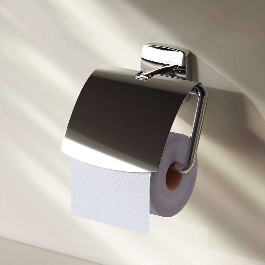 Держатель для туалетной бумаги с крышкой Gem AM.PM арт. A90341400 Германия