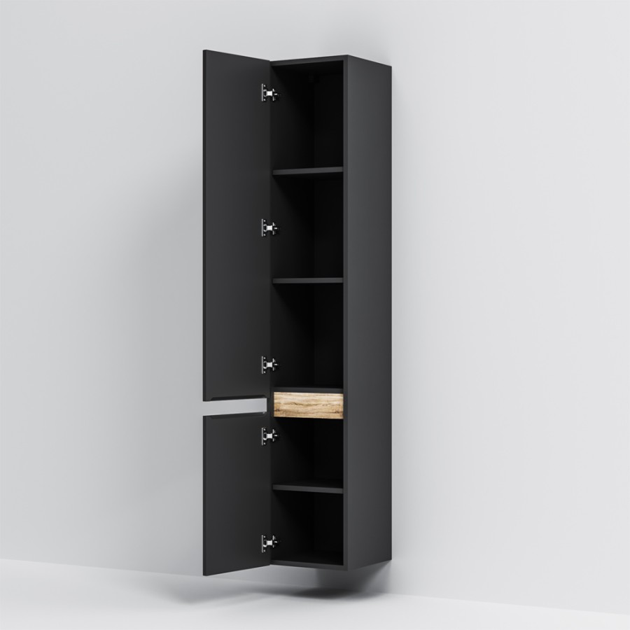 Шкаф-колонна, подвесной, правый, 30 см, цвет: черный матовый X-Joy AM.PM арт. M85ACHR0306BM