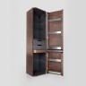 Шкаф-колонна, подвесной, правый, 40 см, двери, орех, текстурированная,  Sensation AM.PM арт. M30CHR0406NF