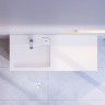 Раковина над стиральной машиной, литьевой мрамор, левая, 120 см, белый глянец X-Joy AM.PM арт. M85AWPL1201WG