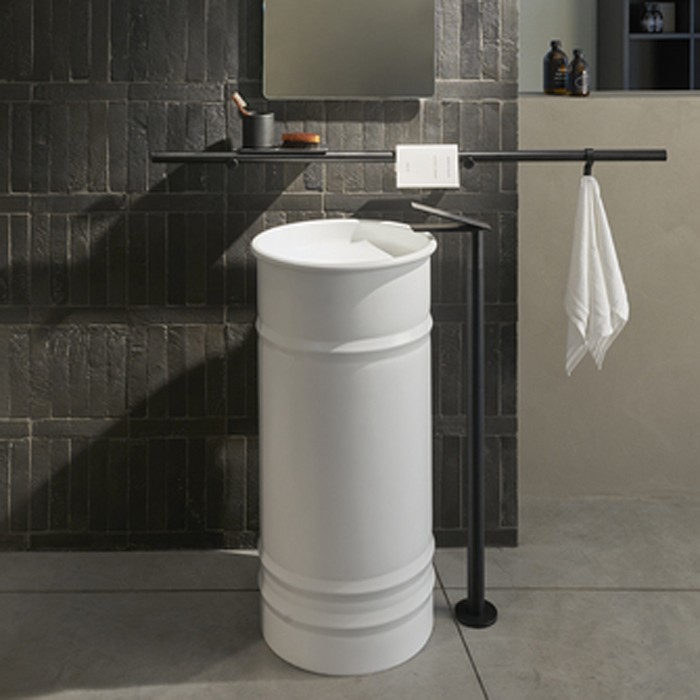 Напольный смеситель для ванны или напольной раковины, высота 73,7см, цвет: черный арт. ASEN0911N Agape Sen