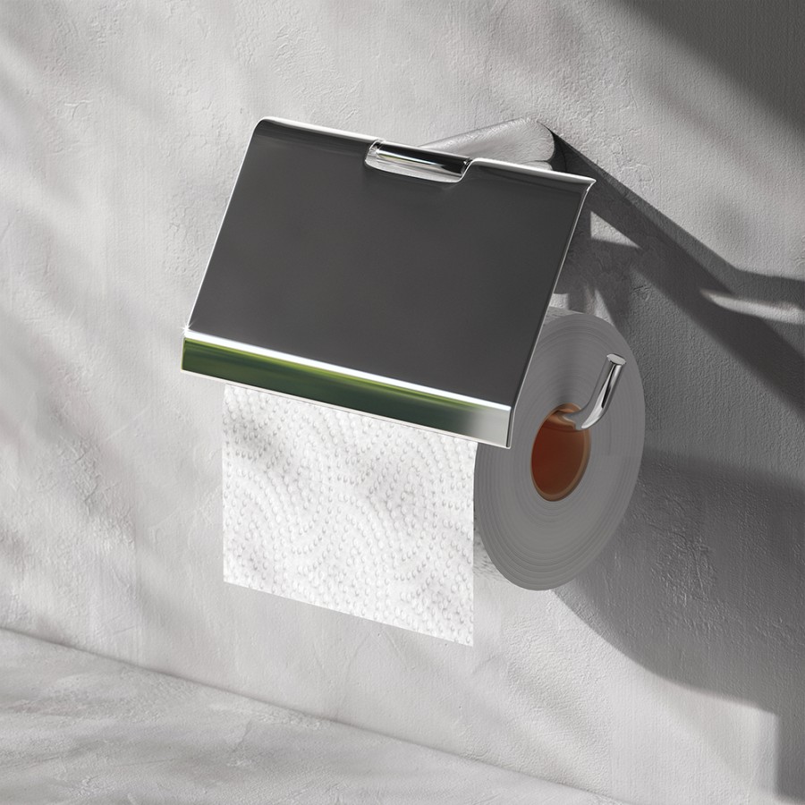 Держатель для туалетной бумаги с крышкой X-Joy AM.PM арт. A84341400 Германия