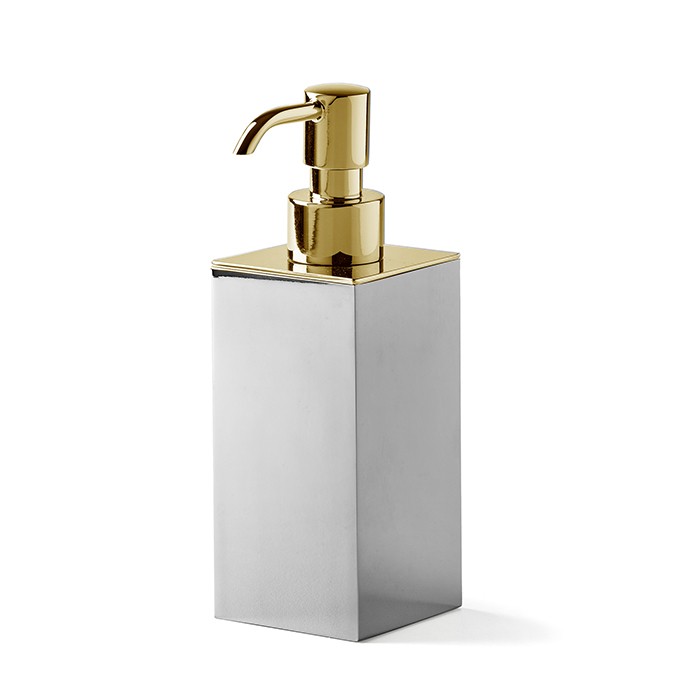 Дозатор для жидкого мыла, настольный, 3SC Metal Quadra ME01DAGD цвет: золото