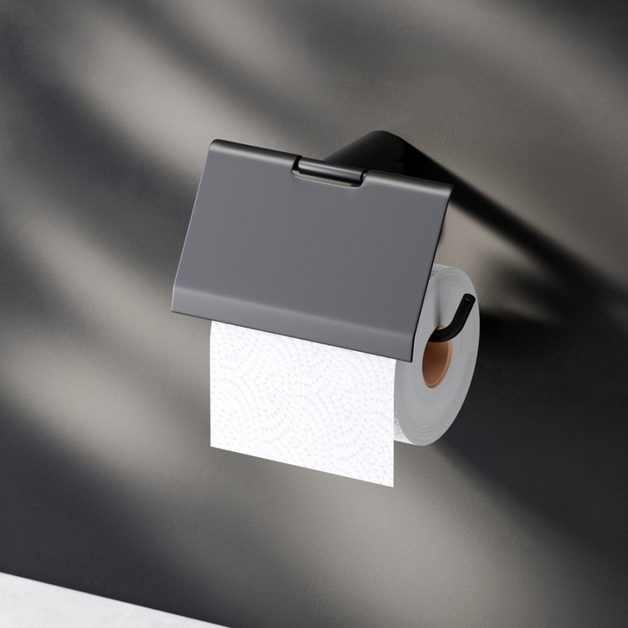 Держатель для туалетной бумаги с крышкой X-Joy AM.PM арт. A84341422 Германия