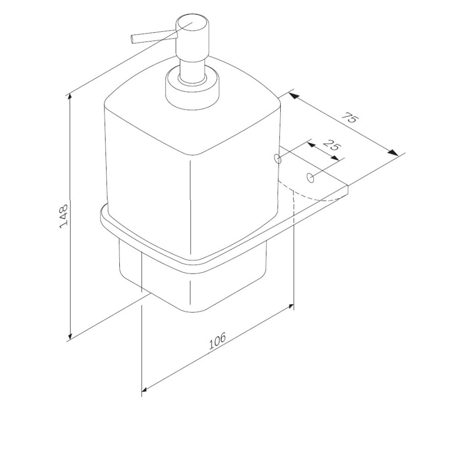 Стеклянный диспенсер для жидкого мыла с настенным держателем, хром,  Inspire 2.0 AM.PM арт. A50A36900 Германия