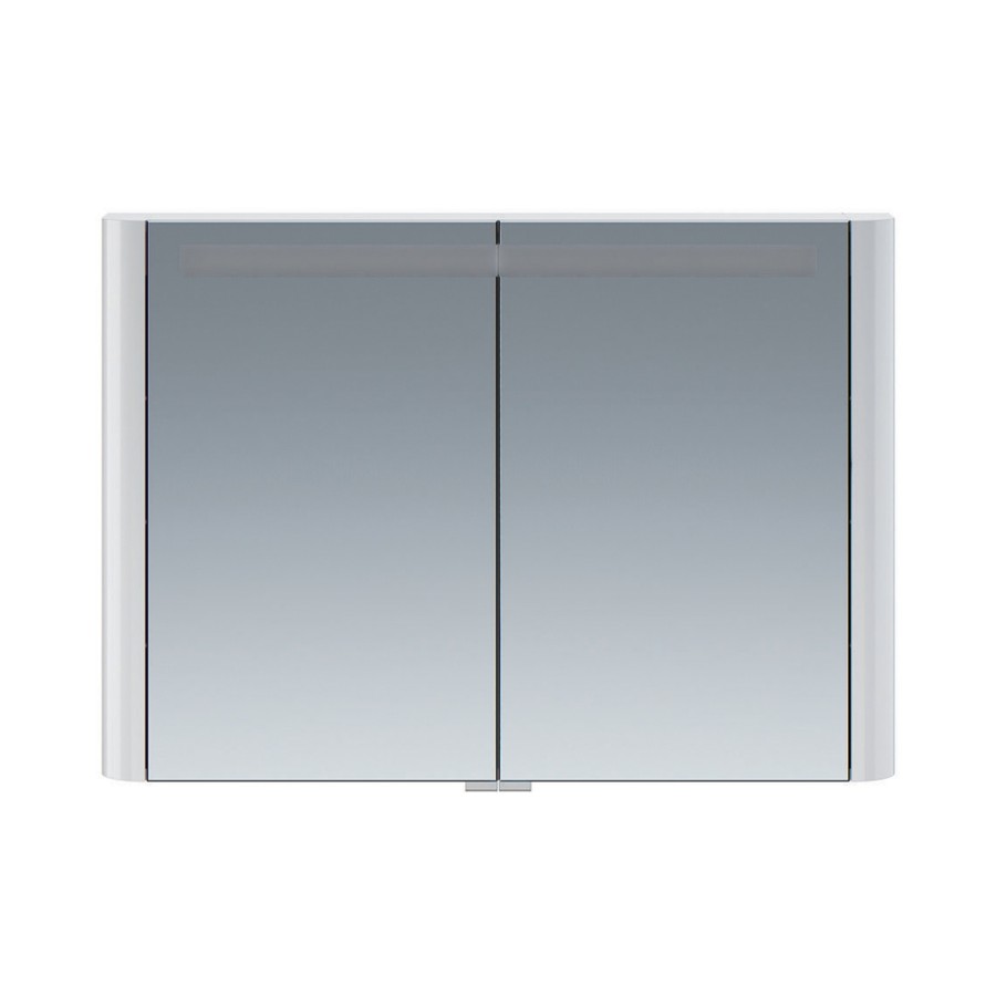 Зеркало, зеркальный шкаф, 100 см, с подсветкой, белый, глянец,  Sensation AM.PM арт. M30MCX1001WG