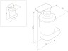 Стеклянный диспенсер для жидкого мыла с настенным держателем, хром,  Sensation AM.PM арт. A3036900 Германия