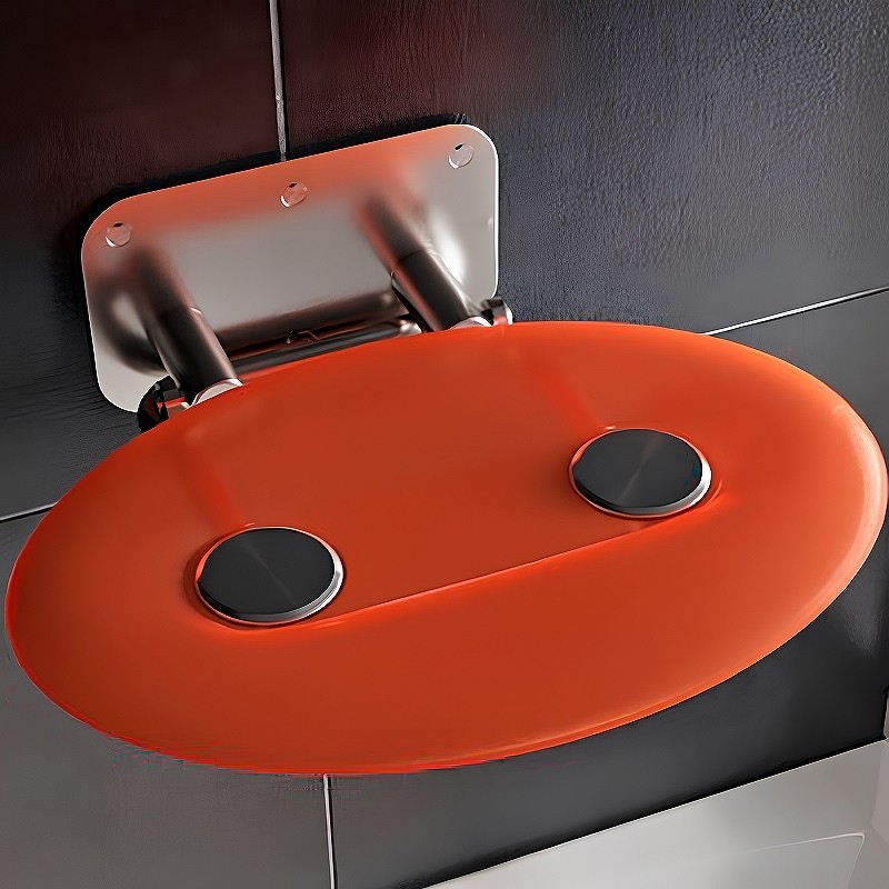 Сиденье для душа p ii orange прозрачно-оранжевое нержавеющая сталь Ravak Ovo арт. B8F0000050