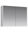 Зеркальный шкаф 80 см с двумя дверьми на петлях с доводчиком. Цвет белый Mobi арт. MOB0408+MOB0717W AQWELLA