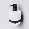 Стеклянный диспенсер для жидкого мыла с настенным держателем, черный Gem AM.PM арт. A9036922 Германия