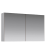Зеркальный шкаф 100 см с двумя дверьми на петлях с доводчиком. Цвет белый Mobi арт. MOB0410+MOB0717W AQWELLA