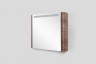Зеркало, зеркальный шкаф, левый, 80 см, с подсветкой, коричневый, текстур Sensation AM.PM арт. M30MCL0801TF