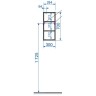 Шкаф навесной Dallas Luxe левосторонний (ШхГхВ) 300х130х700