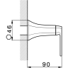 CISAL Запорный вентиль , цвет: хром/черный арт. CF0033106T