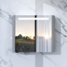 Зеркало, зеркальный шкаф, правый, 80 см, с подсветкой, серый шелк, глянцевая Sensation AM.PM арт. M30MCR0801FG
