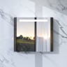 Зеркало, зеркальный шкаф, правый, 80 см, с подсветкой, коричневый, текстур Sensation AM.PM арт. M30MCR0801TF