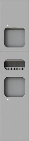 Встраиваемая станция Compact с диспенсером д полотенец, сушилкой для рук и баком д. мусора, NOFER арт. 12017.P.S