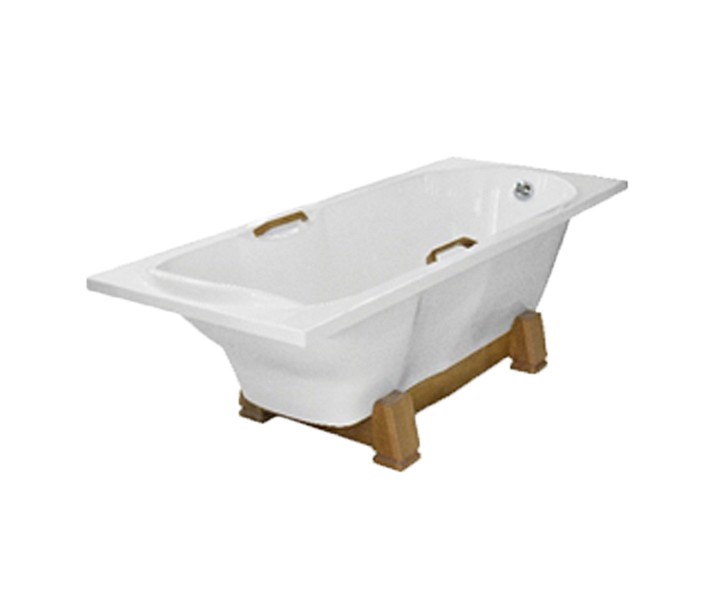 Деревянная подставка для ванны "Камелия" (дуб) Эстет ФР-00001078 цвет: Белый