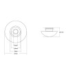 ABBER Накладка на слив для раковины светло-бежевая матовая, керамика, Германия - AC0014MBE