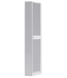 Универсальный левый/правый напольный угловой пенал с зеркалом и полочками  Barcelona арт. Ba.05.45/L AQWELLA