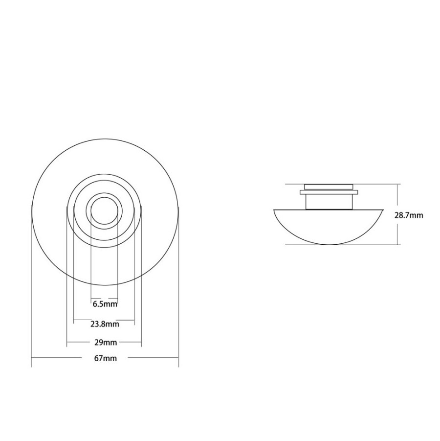 ABBER Накладка на слив для раковины серебряная матовая, керамика, Германия - AC0014MS