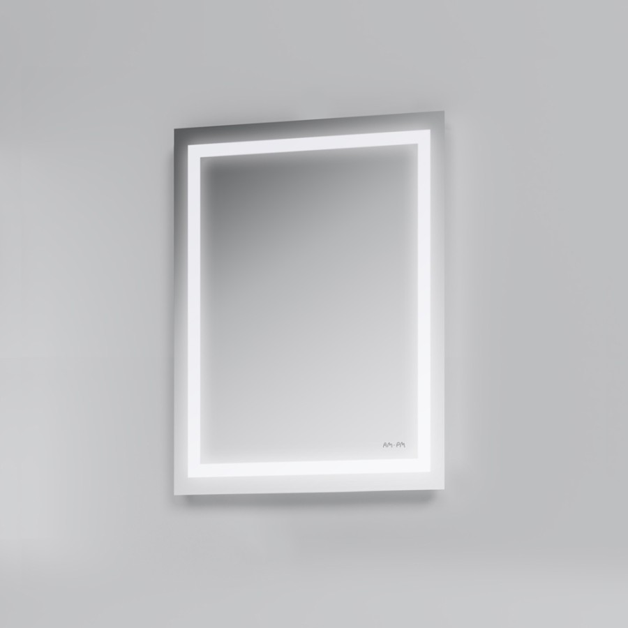 Универсальное зеркало настенное с контурной LED-подсветкой, 55 см Gem AM.PM арт. M91AMOX0551WG