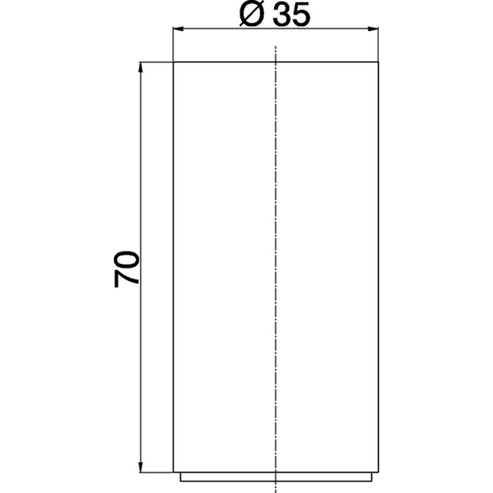 CISAL Деталь для увеличения высоты смесителя h70 х d35 мм, цвет: хром, арт. ZA00610221
