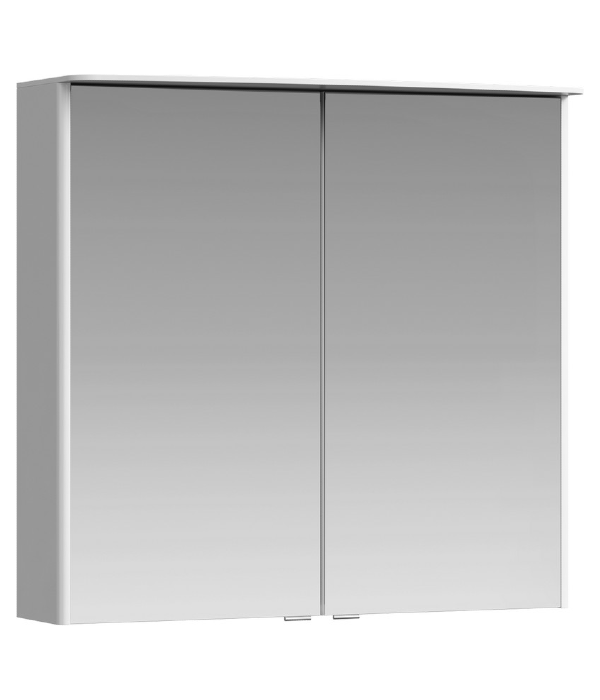 Зеркальный шкаф с двумя дверьми, светодиодным светильником, также освещающим внутреннее пространство, сенсорным выключателем и регулятором освещенности Neringa арт. NER0408 AQWELLA