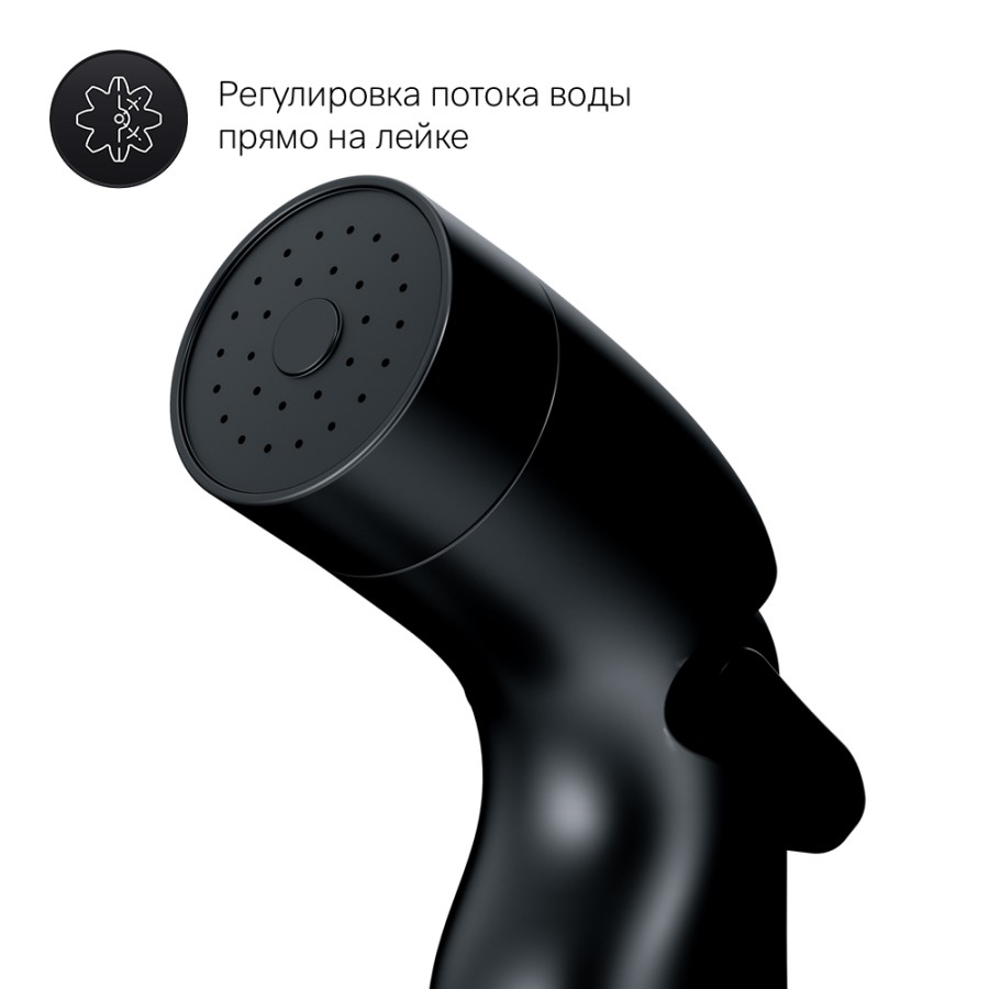 Гигиенический набор для скрытого монтажа с нажимным смесителем для душа, X-Joy AM.PM арт. F40P85A22 цвет: черный, Германия