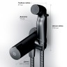 TouchReel гигиенический набор для скрытого монтажа со смесителем д/душа, чёрный,  X-Joy AM.PM арт. F0H85A522 цвет: черный, Германия