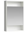 Универсальный левый/правый зеркальный шкаф с одной дверью и двумя открытыми полками, цвет дуб канадский City арт. SIT0405DK AQWELLA