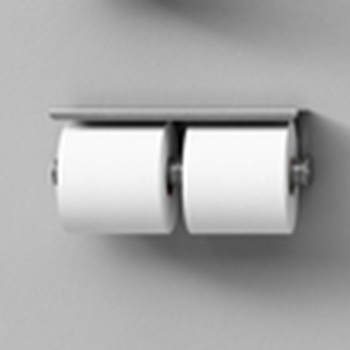 Держатель для туалетной бумаги двойной подвесной 28.3x8.5 см, цвет: сатин арт. AMC20940SP Agape Mach 2