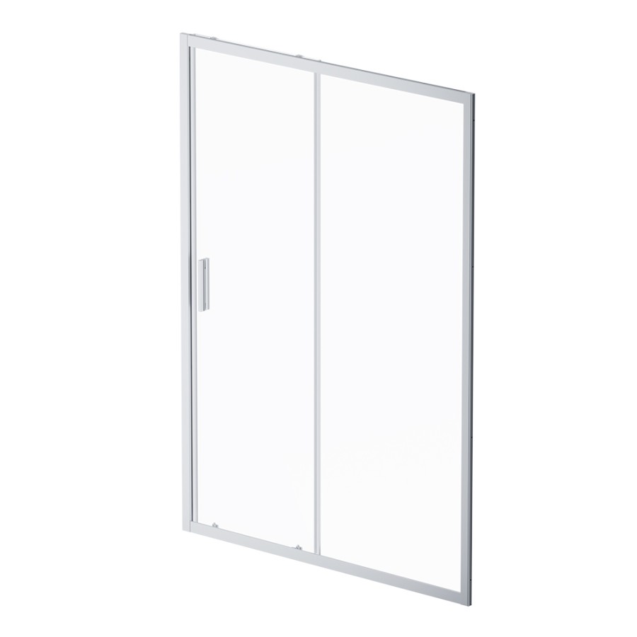 Дверь душевая 140х195, стекло прозрачное, профиль матовый хром Gem AM.PM арт. W90G-140-1-195MT